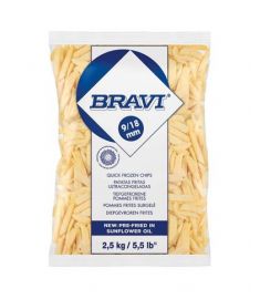 Steakhouse Pommes 9/18mm 5x2,5Kg BRAVI