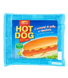 Putenwürstel 1Kg für Hot Dog PAVO