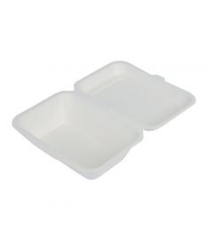 Essen To Go - Transportbox m/Deckel 23x15x4,5cm 50Stk Kompostierbar