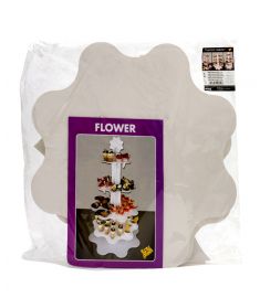 Fingerfood Etagere Flower 70cm weiß
