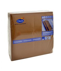 Servietten 40x40cm|Stk.60|Haselnussbraun DUNISOFT