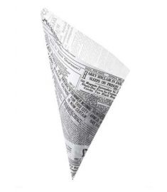 Streetfood Kegel "Newspaper" 24x34cm 250Stk LEONE