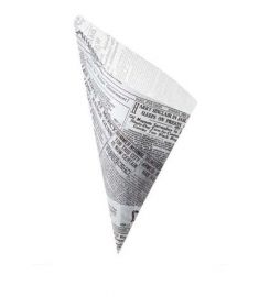 Streetfood Kegel "Newspaper" 21x29,5cm 250Stk LEONE